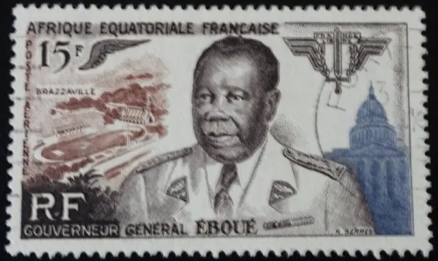 Afrika Äquatorial- Französisch Aef Post Luft Pa N°61 ausgelöscht