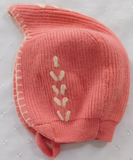 Cappello bambino vintage rosa anni '30 INUTILIZZATO cappello bambine casco cappello SOLO DISPLAY