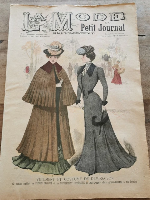 ANCIENNE REVUE LA MODE DU PETIT JOURNAL AVEC PATRON COL EN