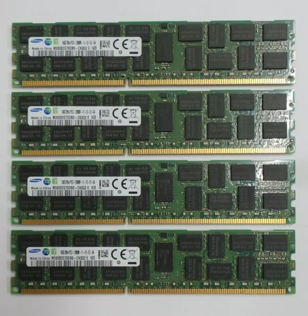 HP Samsung 64GB Server RAM Kit (4X16GB) PC3-12800R 672612-081 684031-001