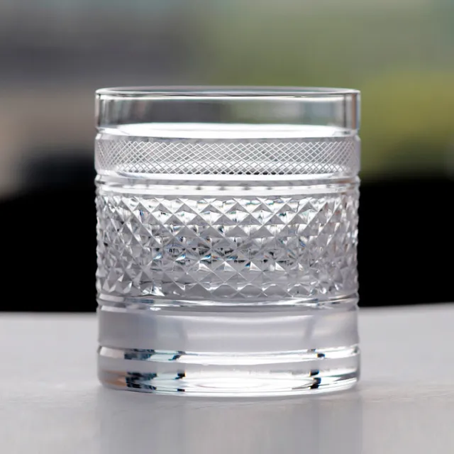 Lead-free Crystal Whiskey Glasses Hand-cut Glassware Vodka Wine Tumbler 8oz