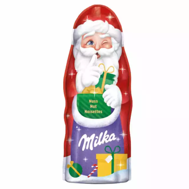 Milka Père Noël au Goût de Noisette Lait Alpin Chocolat Avec Écrou