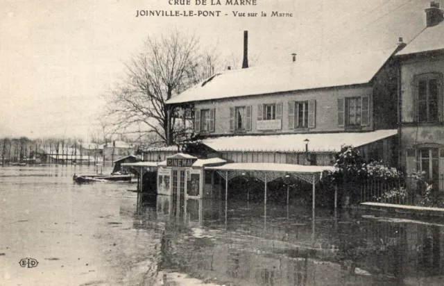 *9661 cpa 94 Crue de la Marne - Joinville le Pont