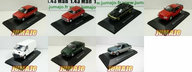 Lot 7 Voitures 1/43 SALVAT : Renault 11 turbo, 12 alpine, fuego gta, trafic, 19