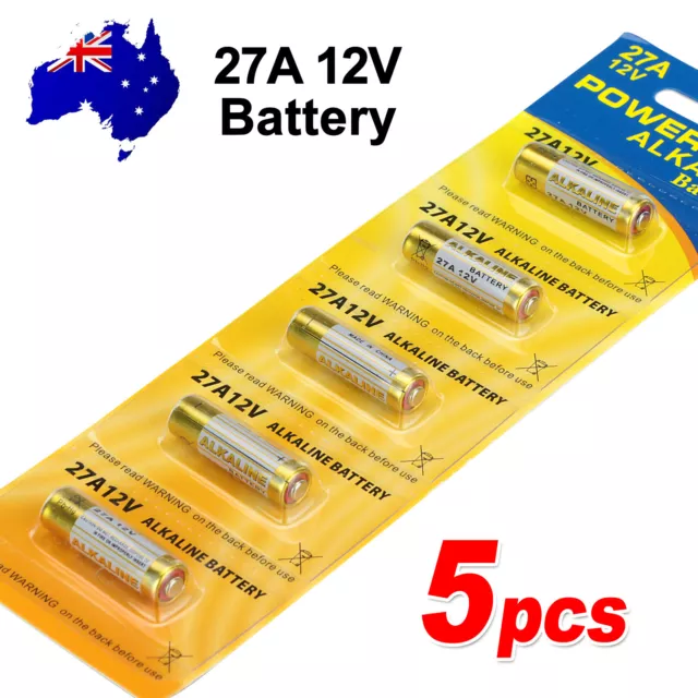 5x OZ 27A 12V MN27 LR27A A27 L828 V27GA Alkaline Battery Garage Car Remote Alarm