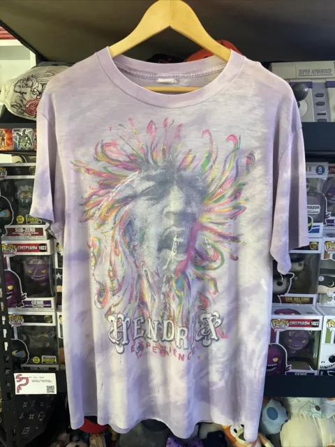 Vintage 90s Jimi Hendrix The Hendrix Experience VTG T Shirt Tie Dye 21 X 29