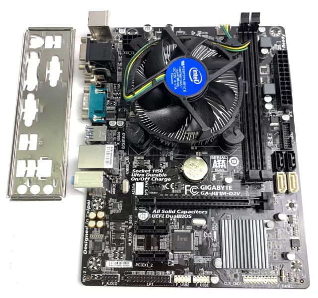 Gigabyte Mainboard Bundle GA-H81M-D2V Rev:2.1 + Intel i3-4160 DDR3 mATX LGA1150