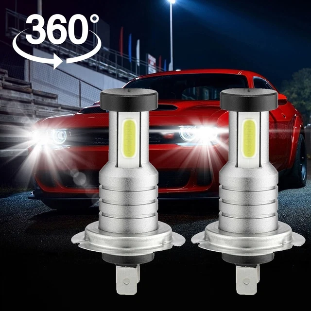 LED Phare Ampoules Phare 2pcs 360 Degré Éclairage 6000K Faisceau Feu