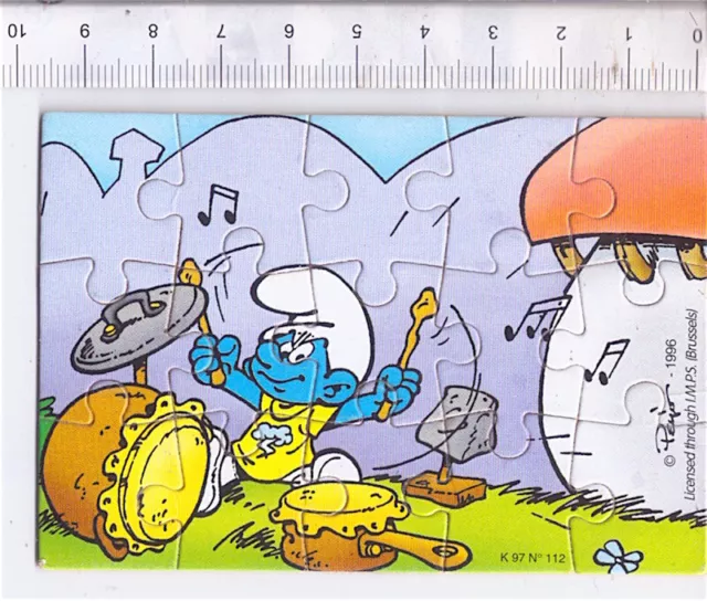 PUFFI - SMURFS 1996 Peyo Kinder italy pocket mini puzzle sorpresina -G049