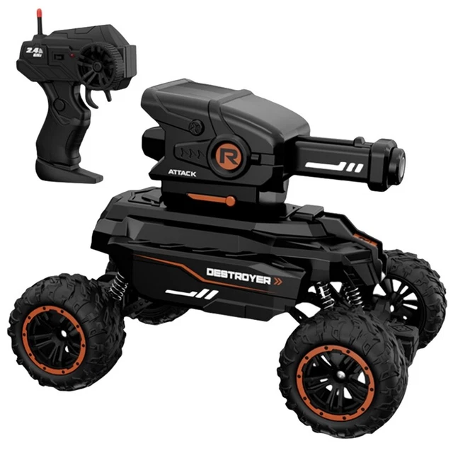 Voiture RC Drift Tank Lehua - Bombe à Eau, Télécommande - Jouet Enfant 6-12 Ans - Orange