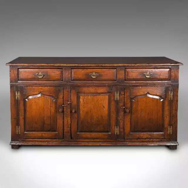 Large Vintage Dresser Base, English, Oak, Georgian Revival, Cabinet, Circa 1980 2