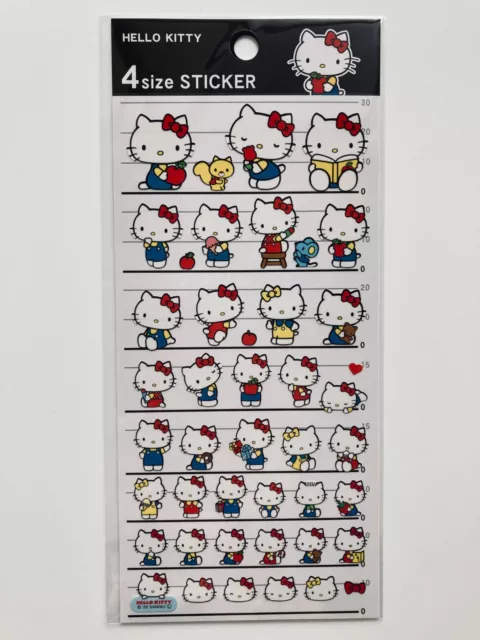 Sanrio Hello Kitty 4 Size Sticker Sheet From Japan
