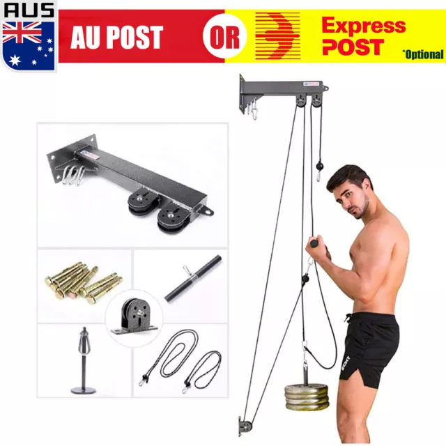 Lat Pull Down Wall Pulley Cable Machine Strength Workout Equipment Home Gym A