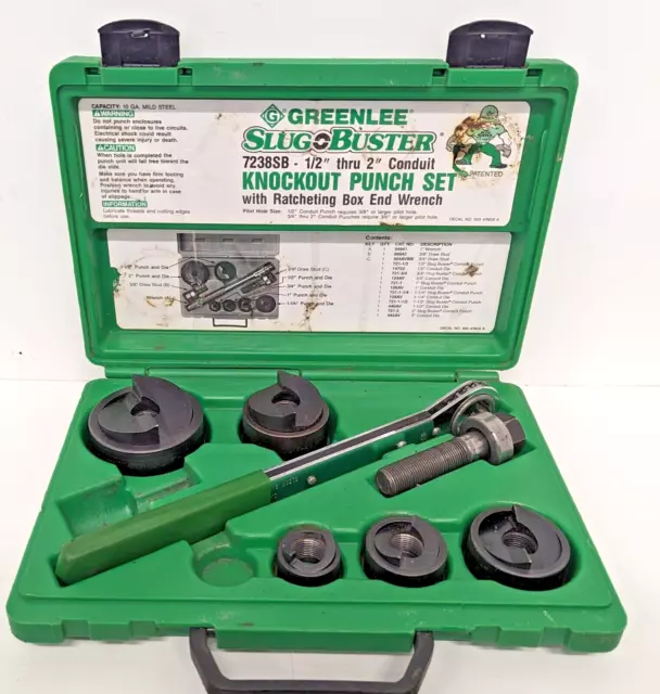 Greenlee Slugbuster 7238SB 1”-2” Knockout Punch Set (E10032124)