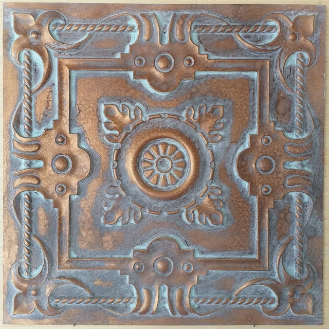 Faux tin vintage Ceiling tiles weather copper decor wall panels PL29 10pcs/lot