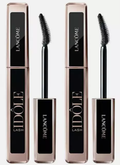 2x LANCOME Idôle Lash-Lifting Volumizing MASCARA *Full SZ* BLACK New Set/2 *read