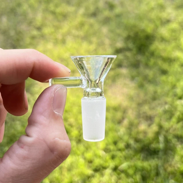 14MM Glass Bowl Male TOBACCO Water Pipe Bong Hookah Bubbler Slide CLEAR - 2 Pack