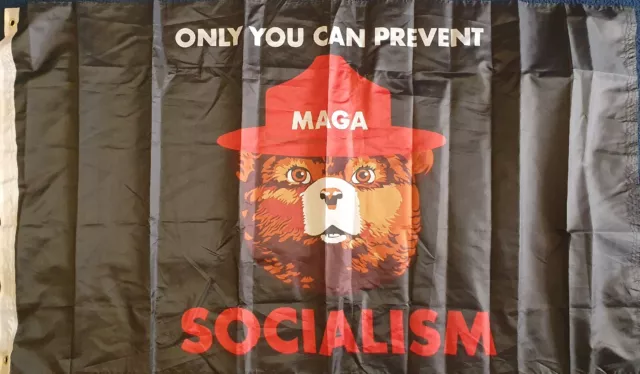 MAGA Flag 5x3 Feet Bikers Maga Militia Veterans Soldiers Patriots Anti-Red BN