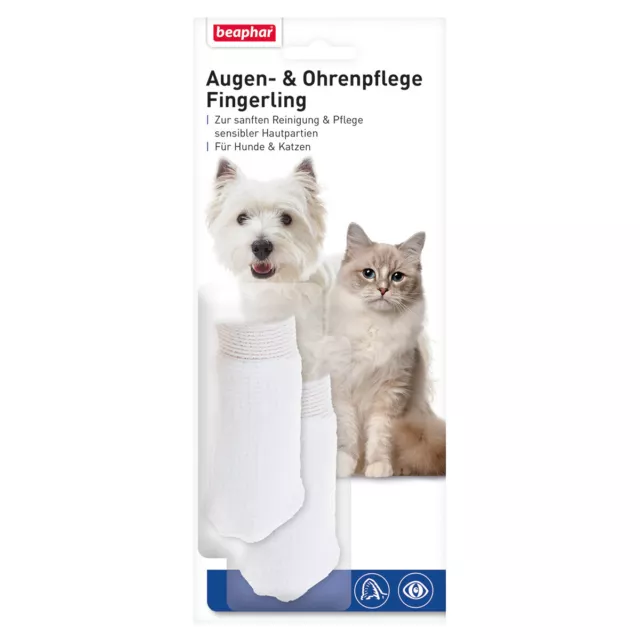 Beaphar Augen- & Ohrenpflege Fingerling - 2 Stück für Hunde, UVP 8,79 EUR, NEU