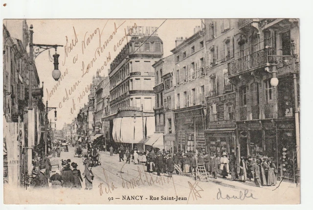 NANCY - Meurthe & Moselle - CPA 54 - la rue St Jean - commerces -