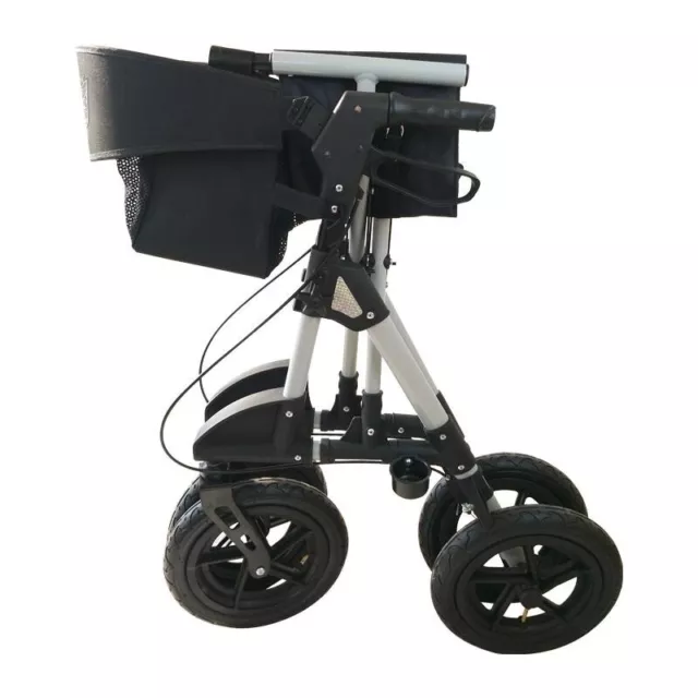 Geländerollator leicht Outdoor Rollator mit Luftbereifung faltbar Sitz Lehne 2