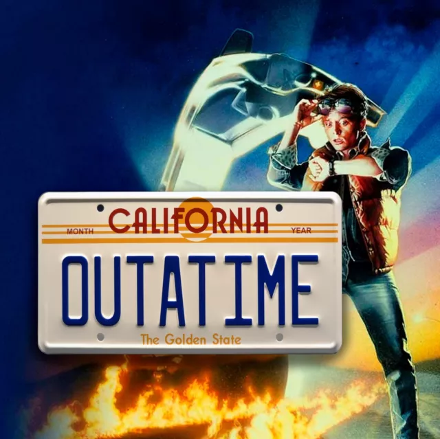 Back To The Future Inspired OUTATIME Usa METAL SIGN RETRO GARAGE BAR Man CAVE