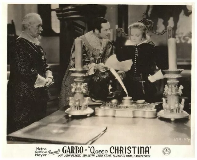Queen Christina Original British Lobby Card Greta Garbo John Gilbert 1933 Rare
