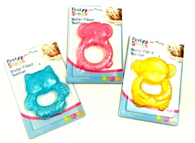 First Steps Water Filled Baby Teether soothe Sore Gums various types  BPA FREE