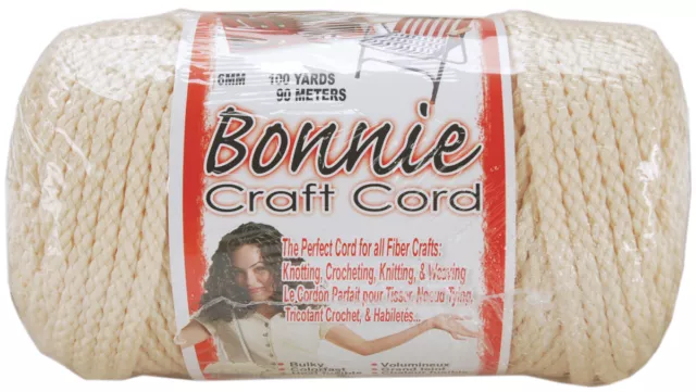 BONNIE CRAFT CORD 'MACRAME 6mm x 100yd (You Choose Colour) Knotting/Weaving