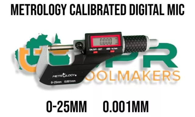 Digital Outside Micrometer (Metrology Calibrated) - [0-25mm/0.001mm]  [0-1"/.000