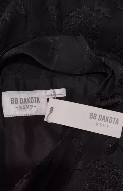 BB Dakota RSVP Black fl 3/4 Sleeve  Dress Size Small 3