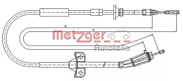 METZGER Feststellbremse Seilzug Für VOLVO S80 I V70 II 98-07 9485316