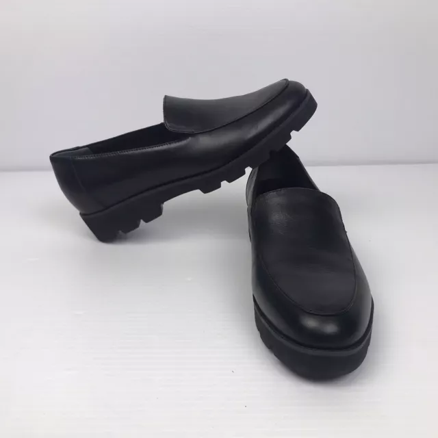 Vionic Kensley Women Shoes Black Leather Slip On Arch Support Loafers Size 8.5
