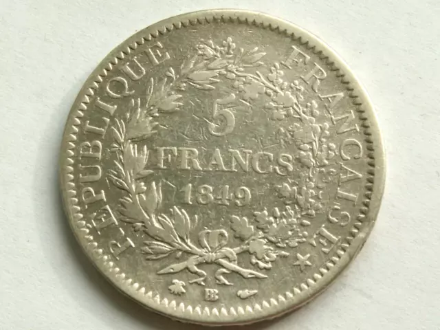 Jolie - 5 Francs - Hercule - 1849 - BB - Strasbourg .