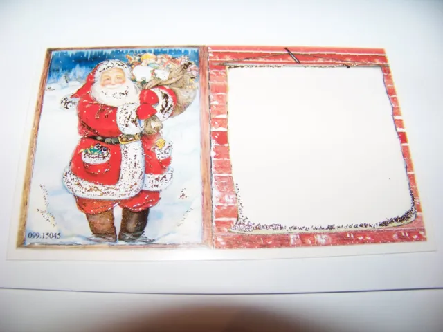2 x  Kleine Postkarte Lisi Martin mit weißen Umschlag Weihnachtsmann im Schnee