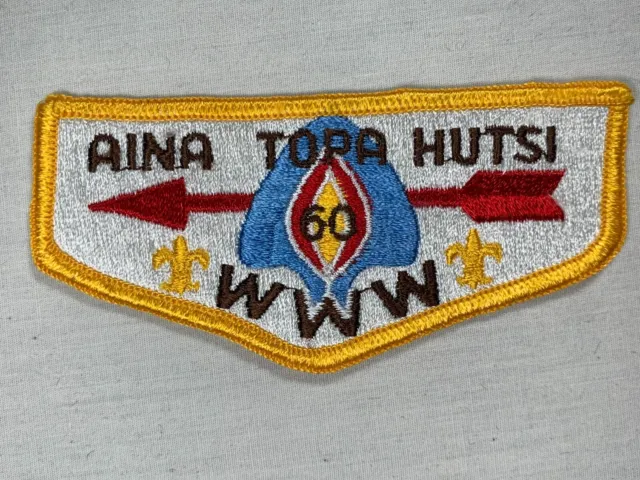 Aina Topa Hutsi OA Lodge 60 CB Flap Boy Scout Patch