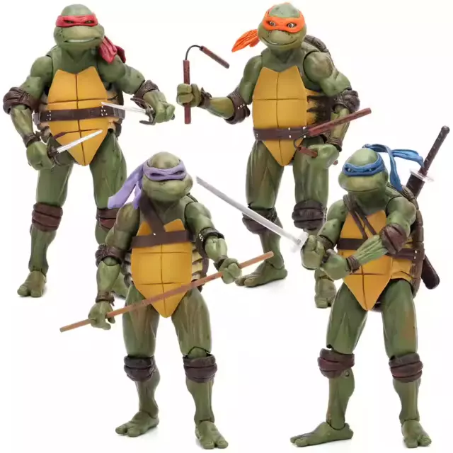 7" Neca Ninja Turtles 1990 Movie Teenage Movable Toys Mutant Action Figure Gift