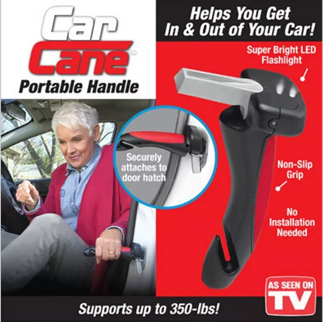 Car Door Handle Disability Elderly Standing Aid Cane Flashlight Glass Breaker UK