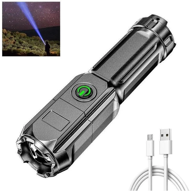 Lampe Torche LED Rechargeable USB – Mini, étanche, Haute Luminosité, Pour Randonnée Et Urgences