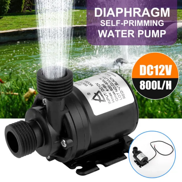 Mini Water Pump Quiet 12V 800L/H USB Brushless Motor Submersible Pool Water Pump