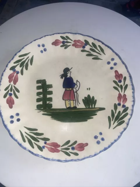 VINTAGE BLUE RIDGE 8 1/2" PLATE, SOUTHERN POTTERIES French Peasant, Hand Painted