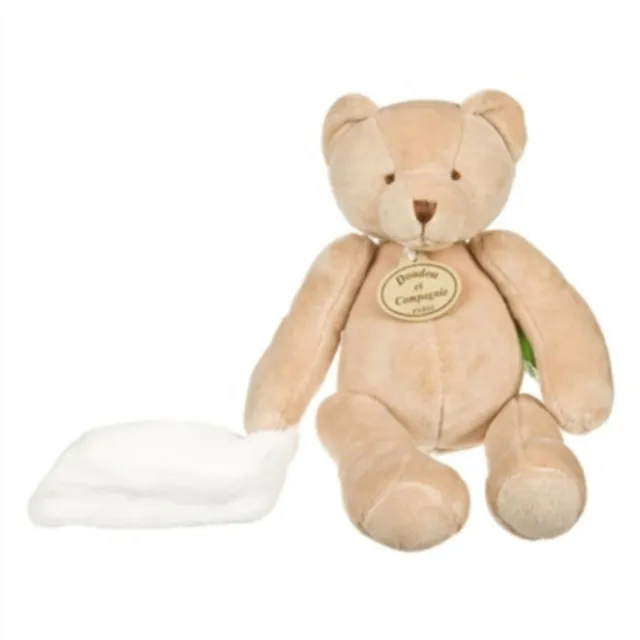 Doudou et Compagnie ours bear bar orso teddy tatoo Marron beige mouchoir neuf