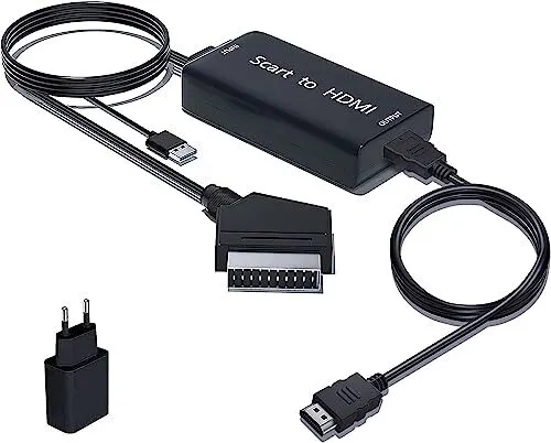 Adaptateur péritel vers HDMI - Câble péritel inclus - Câble HDMI -  Adaptateur vidéo 