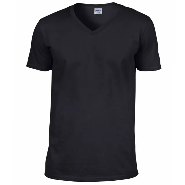 T-shirt à manches courtes et col en V Gildan, 100% coton, pour homme (BC490)