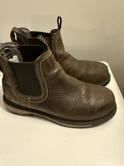 ARIAT MEN'S GROUNDBREAKER Chelsea Waterproof Work Boots Steel Toe 7 £71 ...