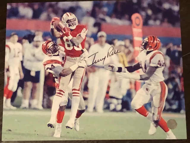 Jerry Rice Signed Autograph 8x10 Photo “ Niners ” COA,HOF