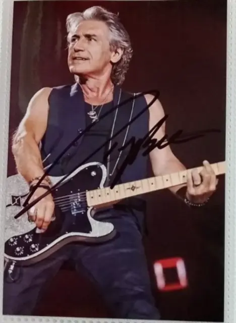 Autografo Luciano Ligabue Foto Live Concerto Chitarra Music No Cd Lp Hand Signed