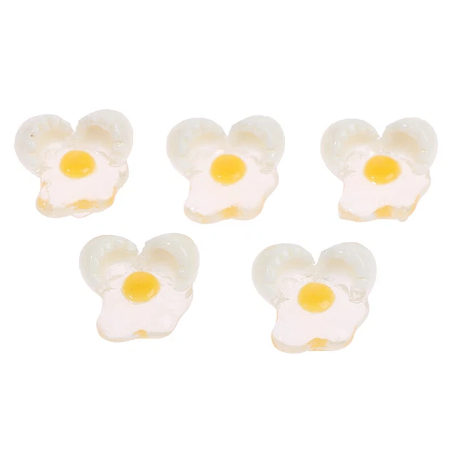 5pcs 1:12 Dollhouse Miniature Mini Broken Egg Model DIY Kitchen Toys Accessor LX