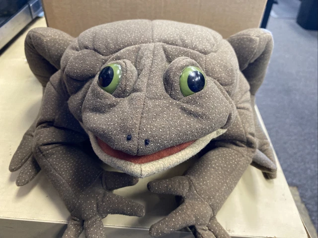 FOLKMANIS FOLKTAILS FULL Body Hand Puppet Toad Frog Olive Green Large