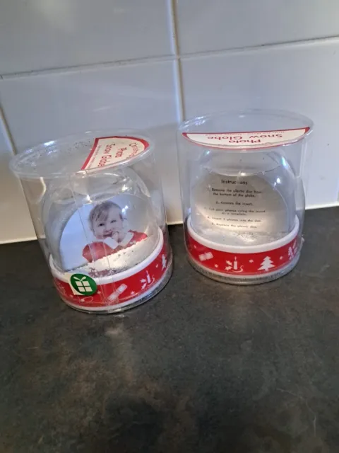 Blank Christmas Snow Globe Red Base Never Opened.